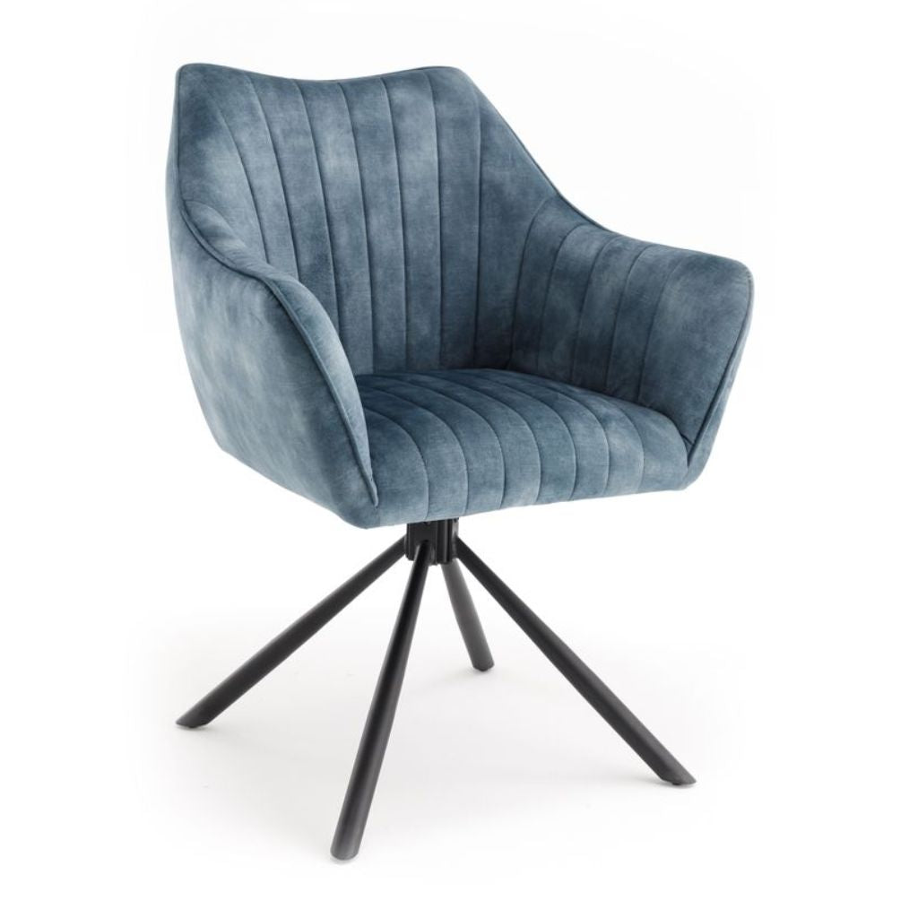 Pair of Elmer Blue Dining Chairs - image 2