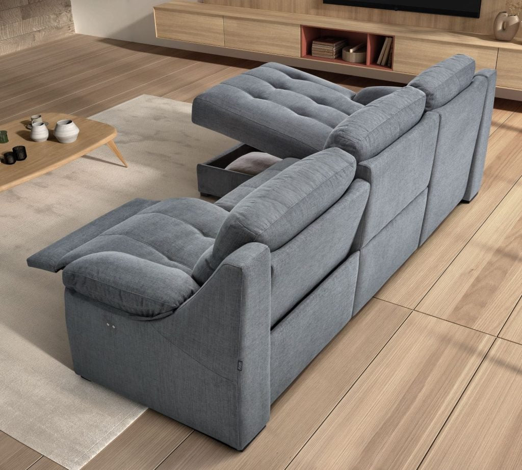 Elvas Italian Leather sofa | Electric Recliner | Electric Slider