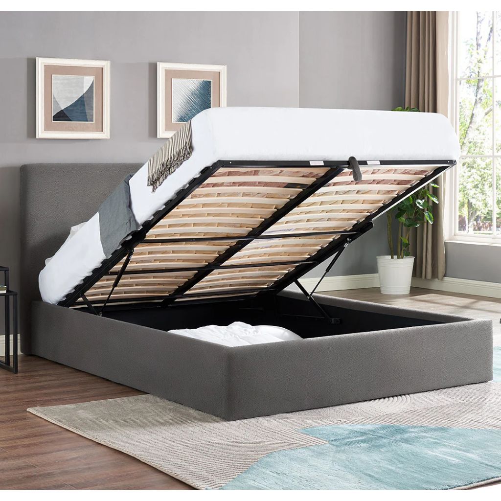 Ezra Grey Ottoman Bedframe Range - image 2