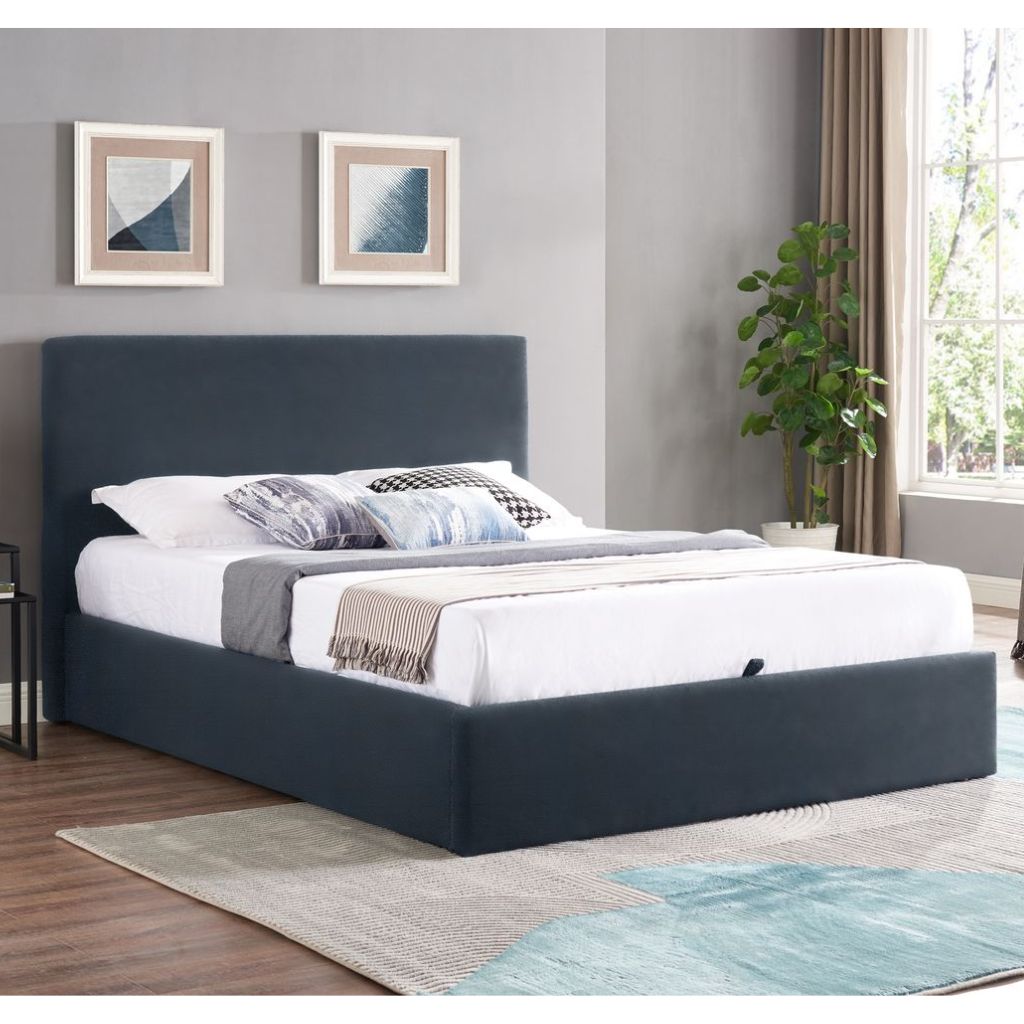 Ezra Navy Ottoman Bedframe Range