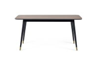 Findlay Rectangular Dining Table - Walnut & Black