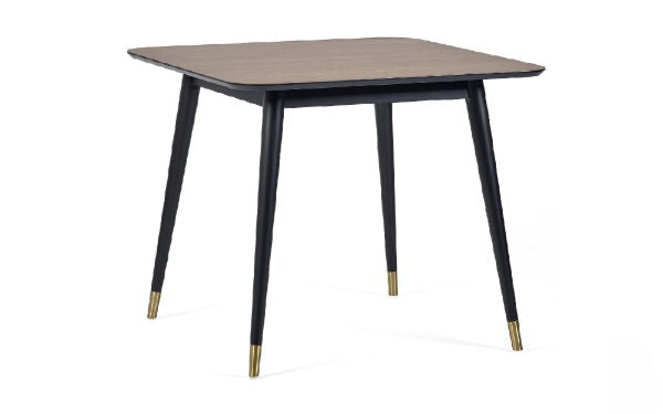 Findlay Square Dining Table - Walnut & Black
