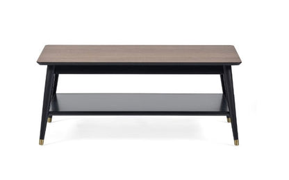 Findlay Coffee Table With Shelf - Walnut & Black