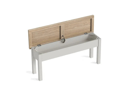 Modern Country Grey Shallow Storage Bench