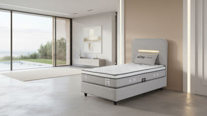 The Hempoil 3ft Bed & Mattress Set | Accent LED | Ottoman Storage