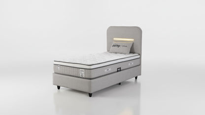 The Hempoil 3ft Bed & Mattress Set | Accent LED | Ottoman Storage