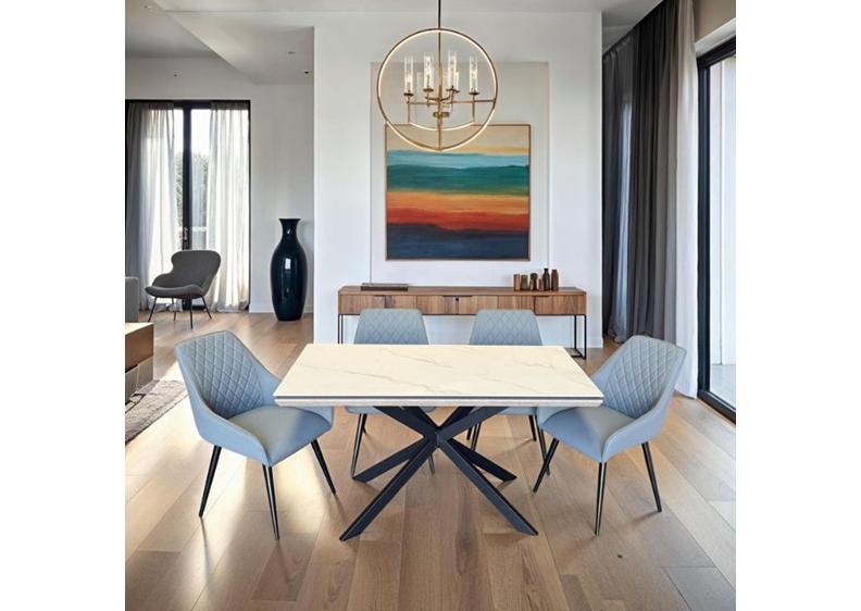 Zara 1.4 m Dining Table with Four Gabriel Chairs