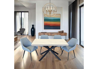 Zara 1.4 m Dining Table with Four Gabriel Chairs