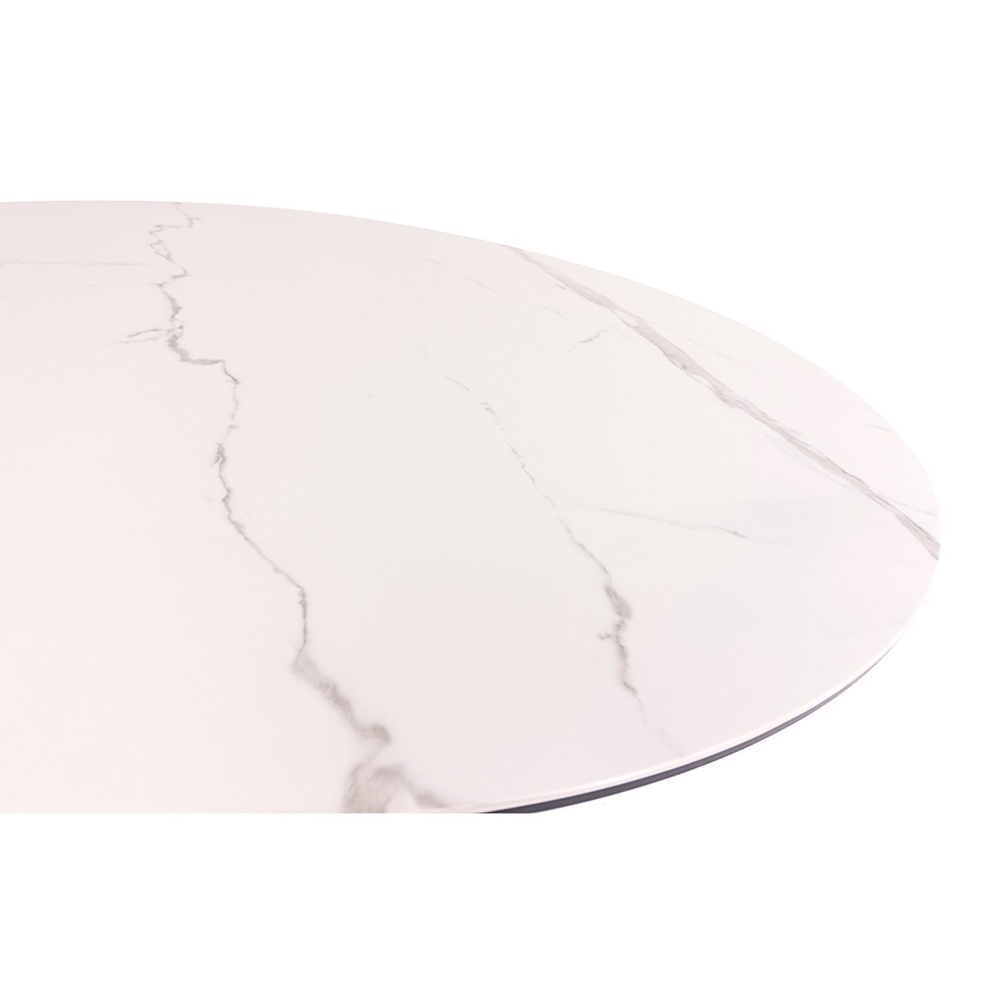 Giotto 1.6M Round Volkas White Ceramic Table