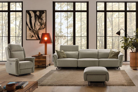 Ingrid Italian Leather sofa | Electric Recliner | Electric Slider