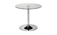 Kudos Chrome & Glass Pedestal Table