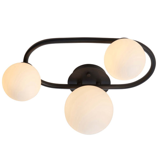 Pulsa Bathroom 3 Ceiling Light Black