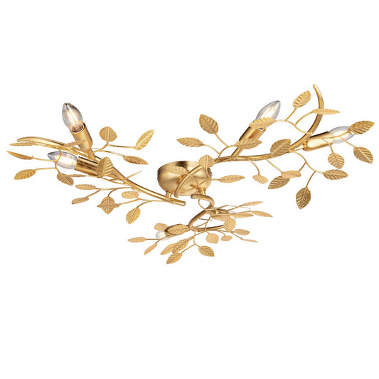 Linette 6 Ceiling Light Gold Leaf
