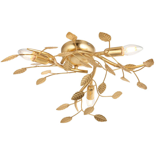 Linette 3 Ceiling Light Gold Leaf