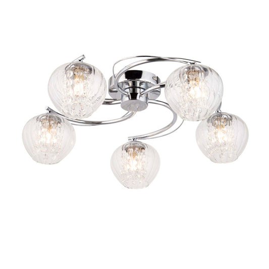 Mesmer 5 Ceiling Light Chrome