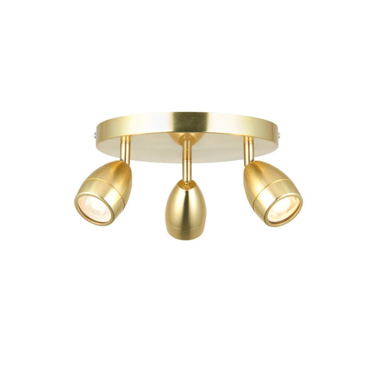 Porto Bathroom 3 Ceiling Light Satin Brass
