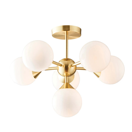 Oscar 6 Ceiling Light Brushed Gold