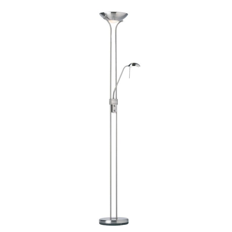 Rome Floor Lamp Satin Chrome