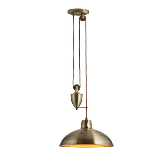 Polka Pendant Light Antique Brass