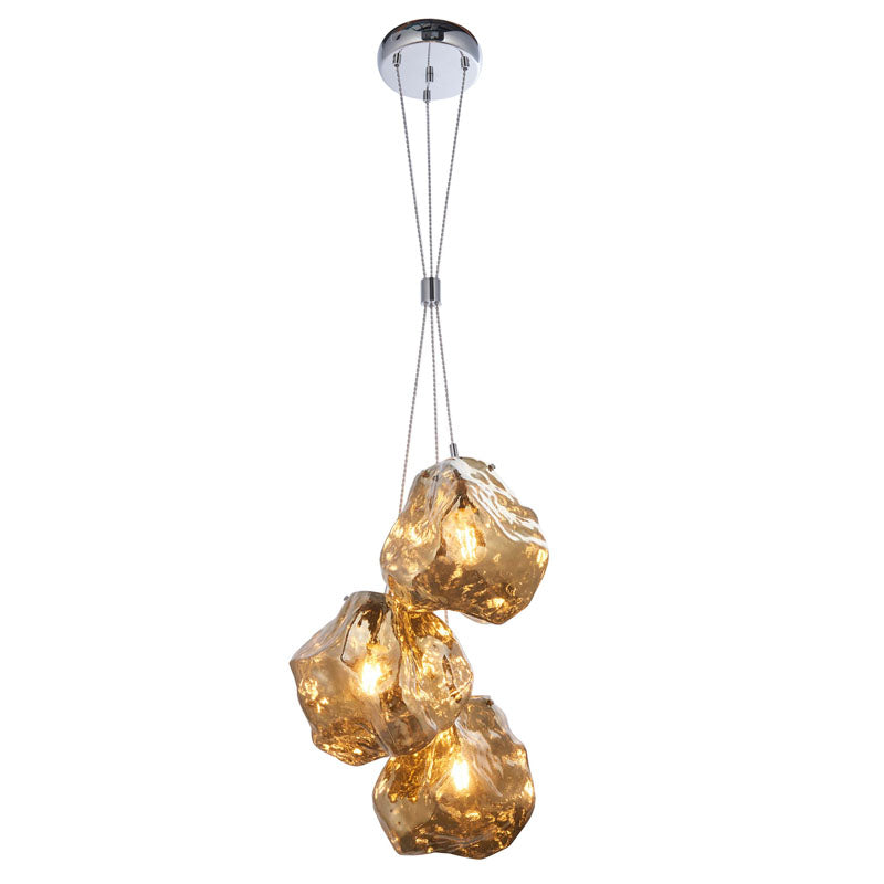 Rock 3 Pendant Light Bronze