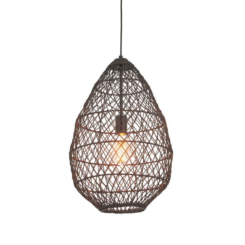 Pimva 1 Pendant Light Black Rattan