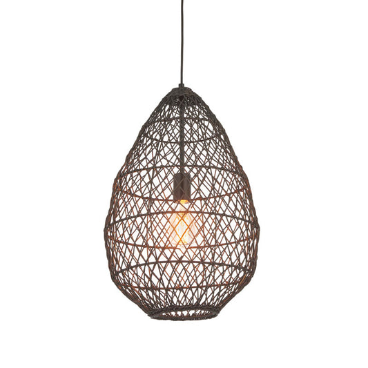 Pimva 1 Pendant Light Black Rattan