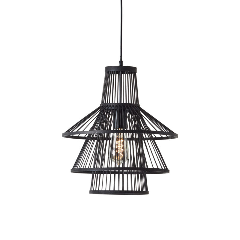 Minato 1 Pendant Light Dark Bamboo
