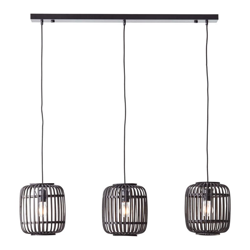Mathias 3 Pendant Light Dark Bamboo