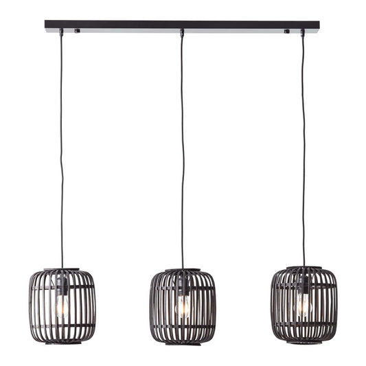 Mathias 3 Pendant Light Dark Bamboo