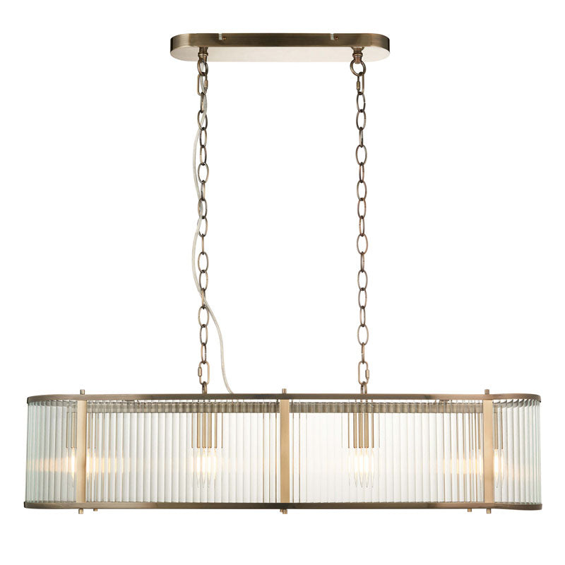 Ridgeton 4 Pendant Light Fitting Antique Brass
