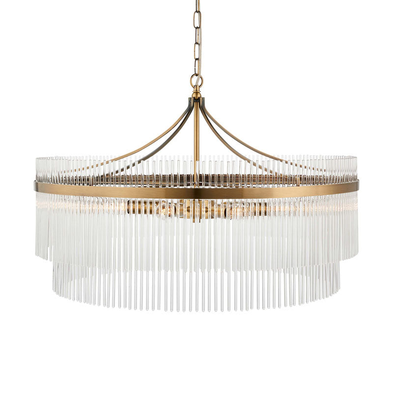 Marietta Grand 7 Pendant Light Antique Brass