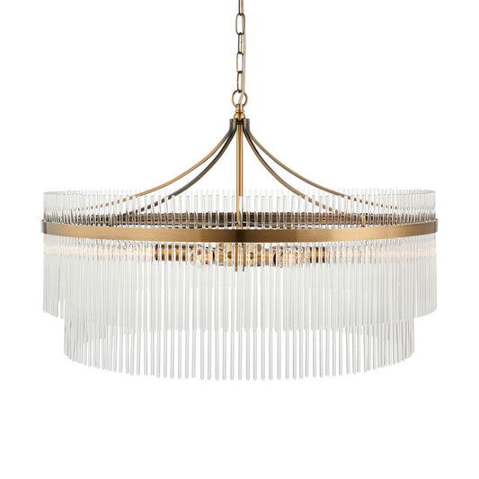 Marietta Grand 7 Pendant Light Antique Brass