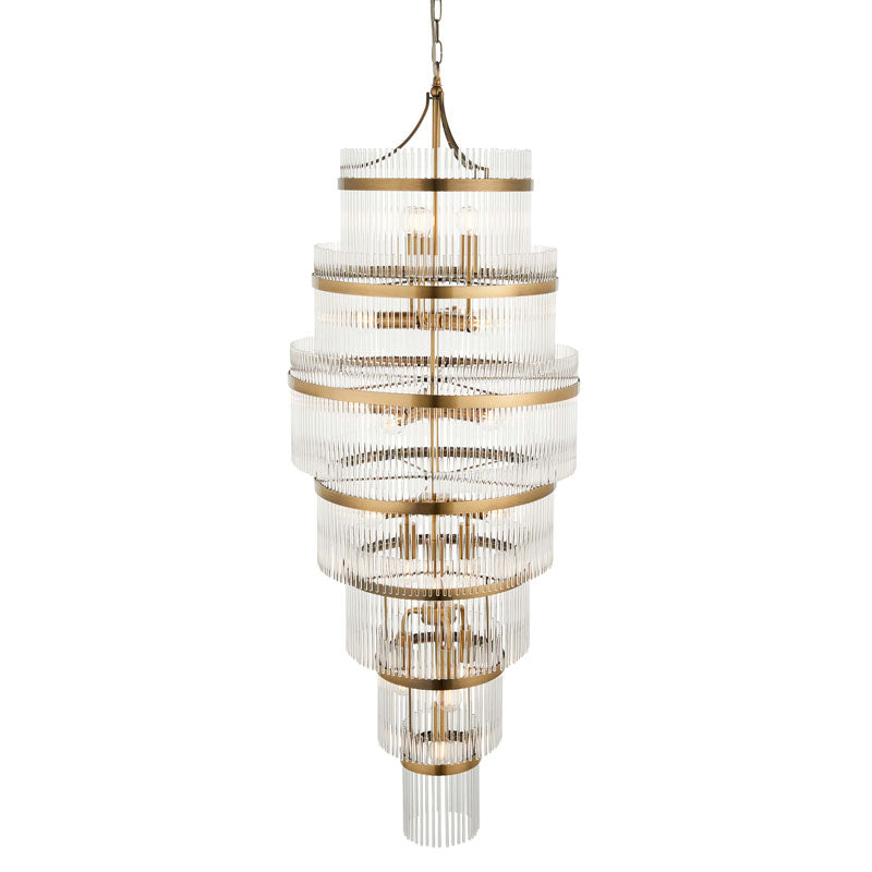 Marietta Grand 21 Pendant Light Antique Brass