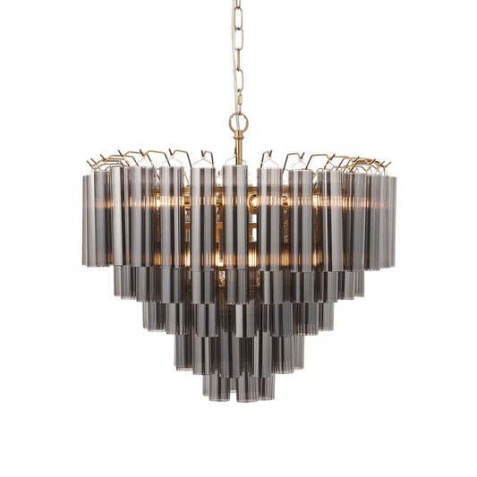 Toulouse 12 Pendant Light Smokey Grey Lustre glass