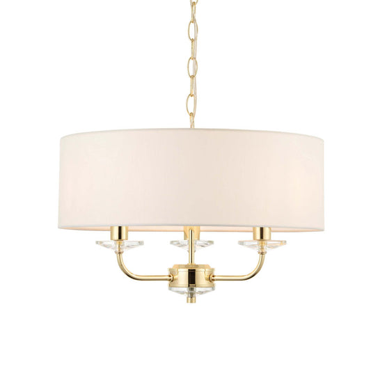 Nixon 3 Pendant Light Brass