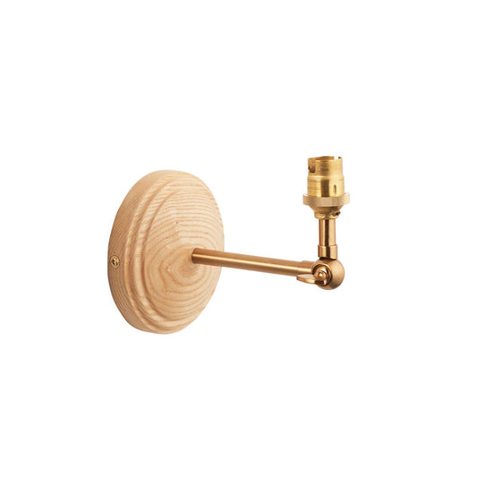Wood Wing 1 Wall Light Fitting Brushed Aged Brass