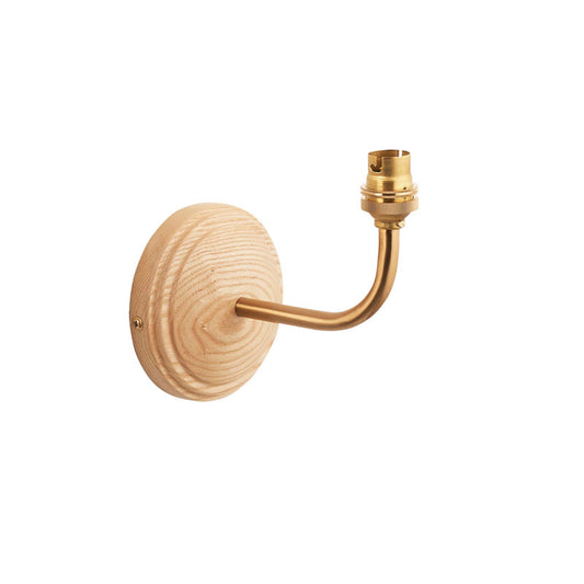 Wood Arc 1 Wall Light Fitting Brushed Aged Brass