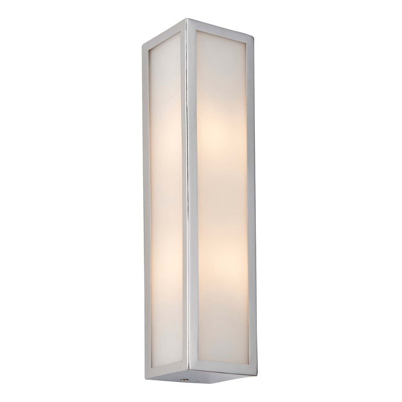 Newham Bathroom 2 Wall Light  Chrome/Frosted