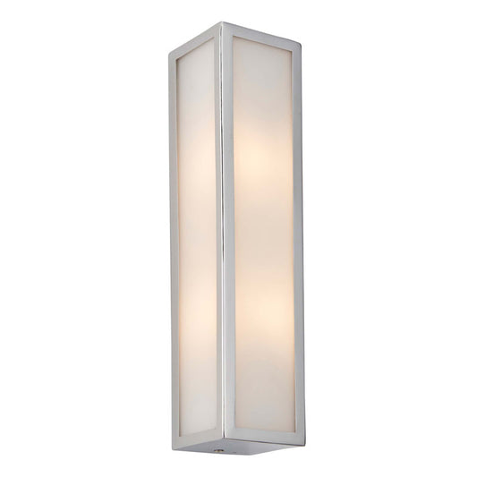 Newham Bathroom 2 Wall Light  Chrome/Frosted