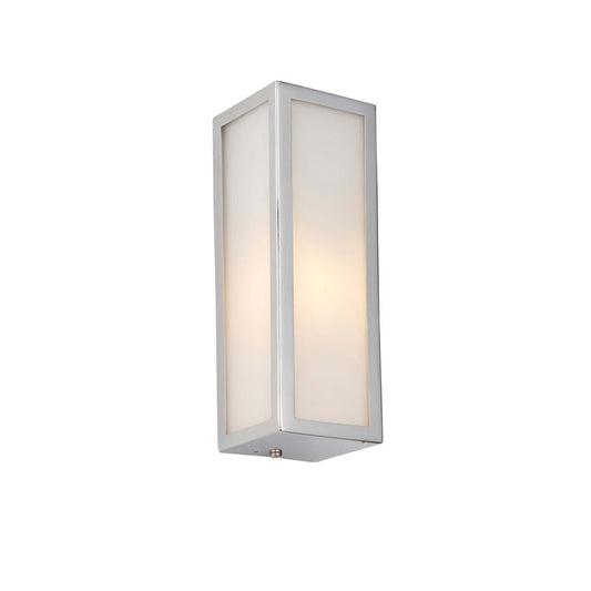 Newham Bathroom 1 Wall Light Chrome/Frosted