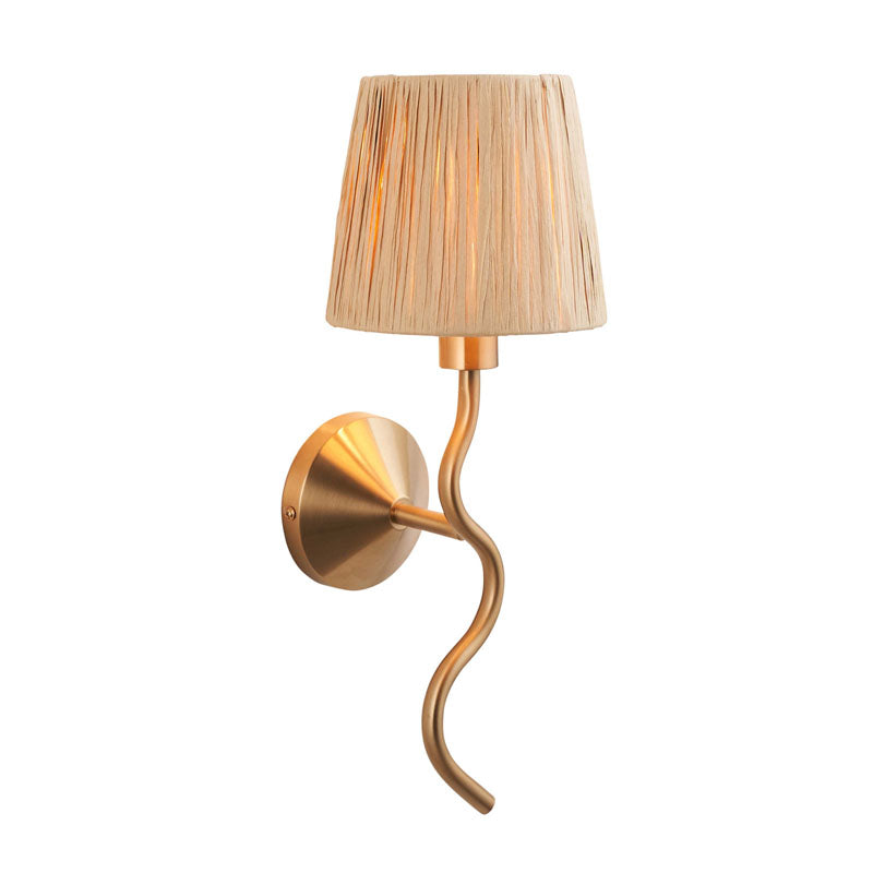 Wriggle 1 Wall Light Brushed Aged Brass