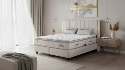 The Light Berry Luxury Ottoman Bed | LED Accent lights