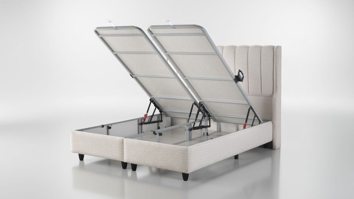 The Light Berry Luxury Ottoman Bed | LED Accent lights