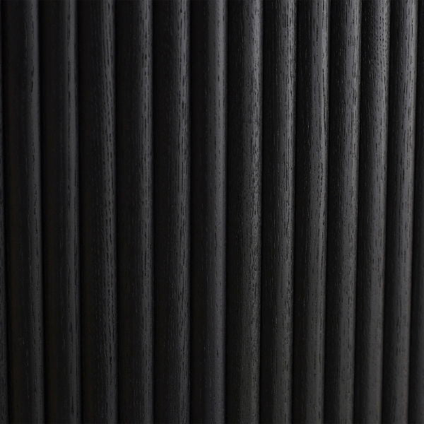 Louis Black Fluted Extending Dining Table