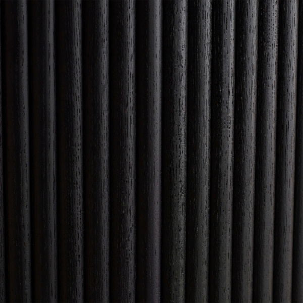 Louis Black Fluted Round Dining Table