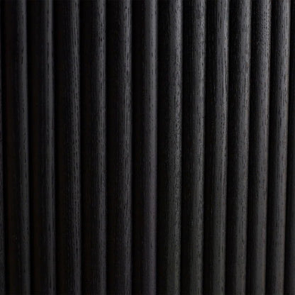 Louis Black Fluted Round Dining Table