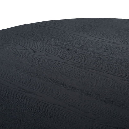 Louis Black Fluted Round Dining Table