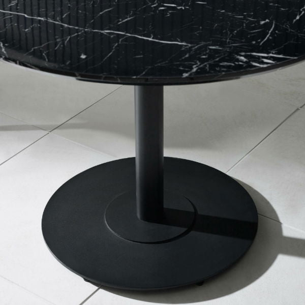 Luca Black Marble Round Dining Table