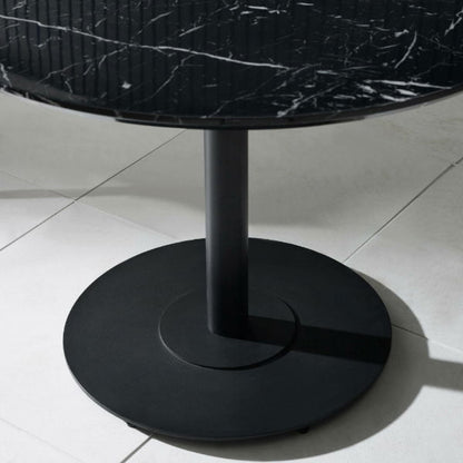 Luca Black Marble Round Dining Table