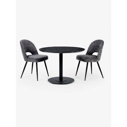 Luca Black Marble Round Dining Table
